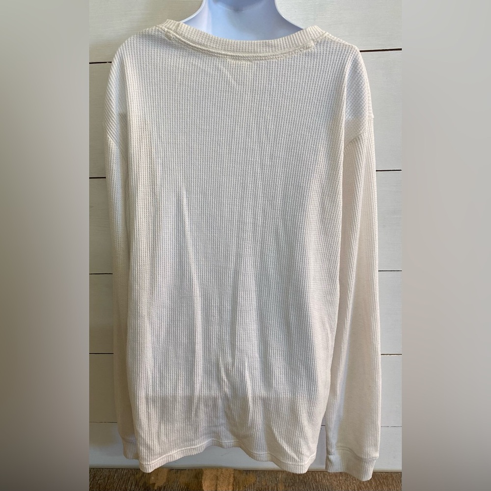 Abercrombie Kids‎ Girls’ Sz 13/14 Cream Waffle Weave Tie Front Floral Top - Picture 5 of 11